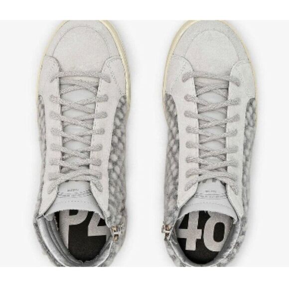 P448 Sneakers Womens Size 7 Gray High Top Lace Up Sneaker Shoes - Picture 2 of 11